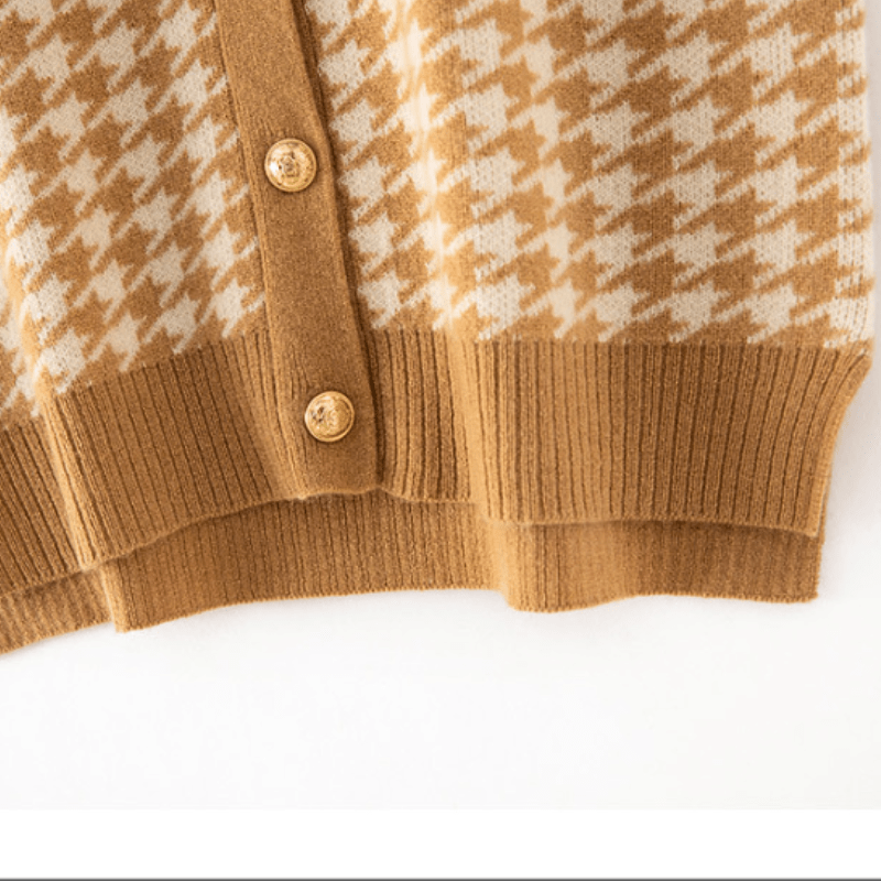 Harper - Cashmere Wool Houndstooth Vest - Hilltop Nord