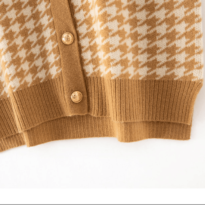 Harper - Cashmere Wool Houndstooth Vest - Hilltop Nord