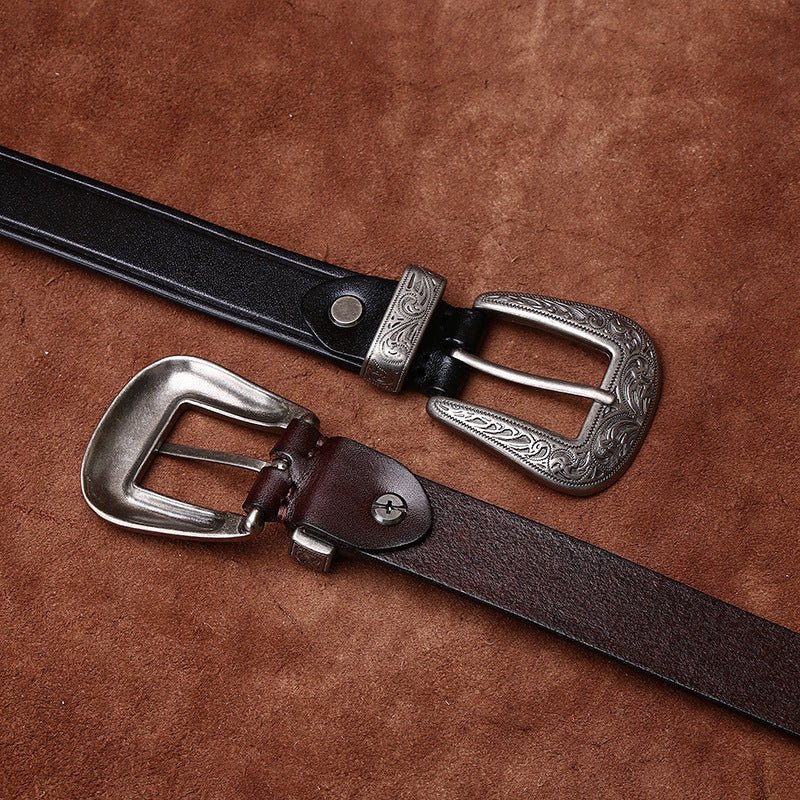 Sunder – Antique Finish Leather Belt - Hilltop Nord