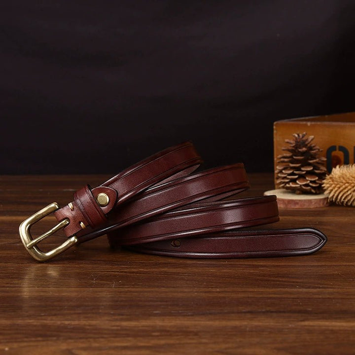 Kelso – Antique Finish Leather Belt - Hilltop Nord