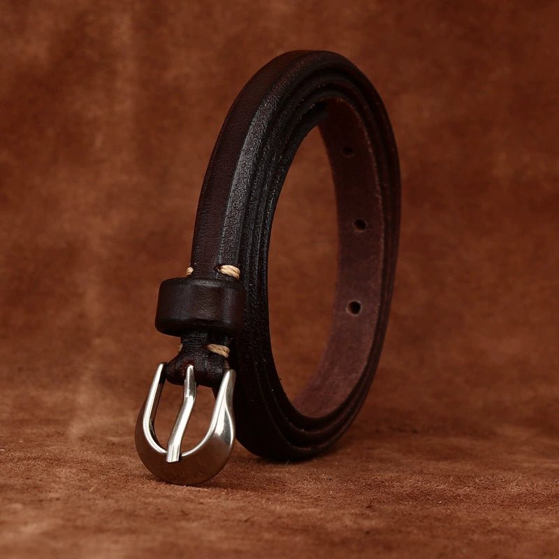 Mossfell – Slim Pin Buckle Leather Belt - Hilltop Nord