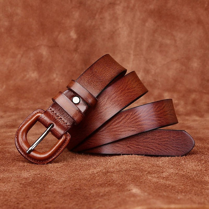Lochlan – Retro Pin Buckle Leather Belt - Hilltop Nord