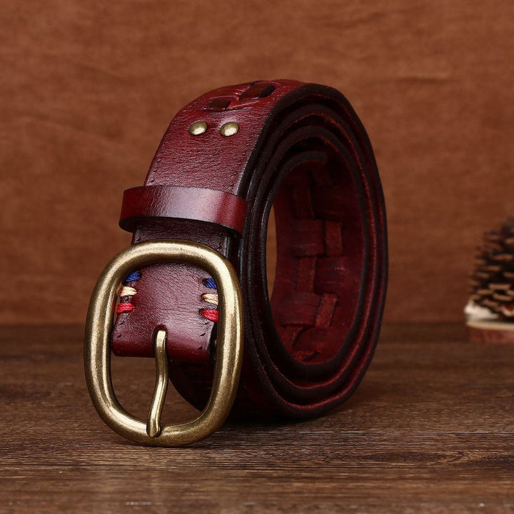 Fendall – Woven Pin Buckle Leather Belt - Hilltop Nord
