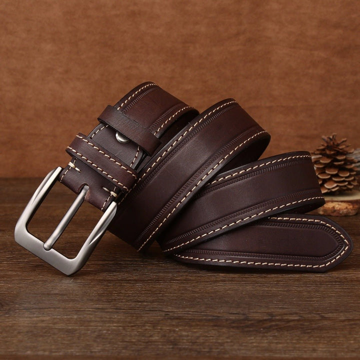 Gravelton – Distressed Pin Buckle Leather Belt - Hilltop Nord