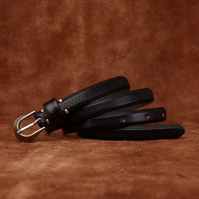Mossfell – Slim Pin Buckle Leather Belt - Hilltop Nord