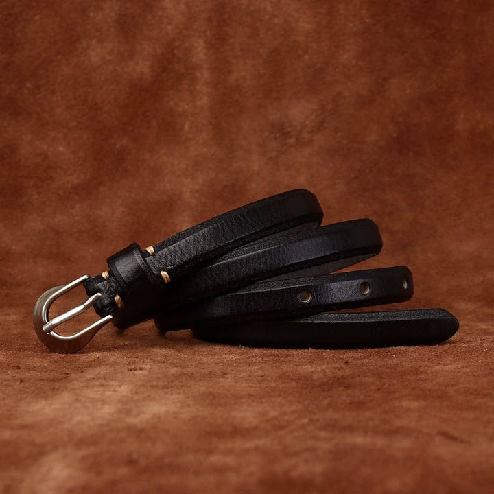 Mossfell – Slim Pin Buckle Leather Belt - Hilltop Nord