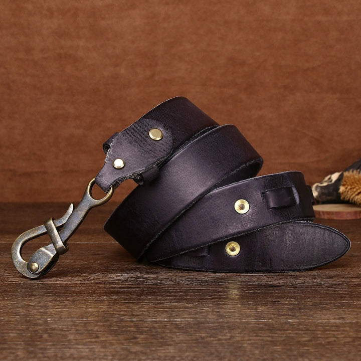 Gavel – Antique Lock Buckle Leather Belt - Hilltop Nord