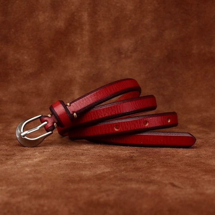 Mossfell – Slim Pin Buckle Leather Belt - Hilltop Nord