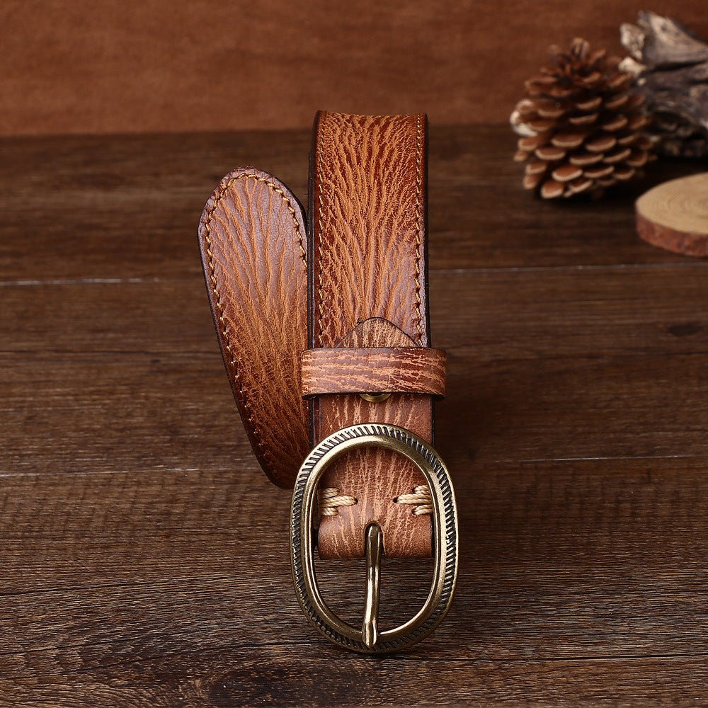 Wrenfield – Carved Buckle Leather Belt - Hilltop Nord