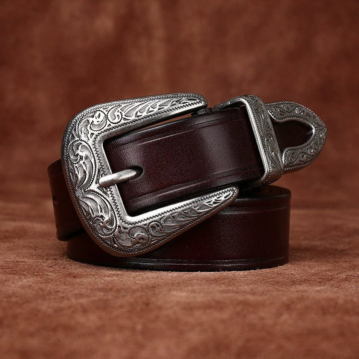 Sunder – Antique Finish Leather Belt - Hilltop Nord