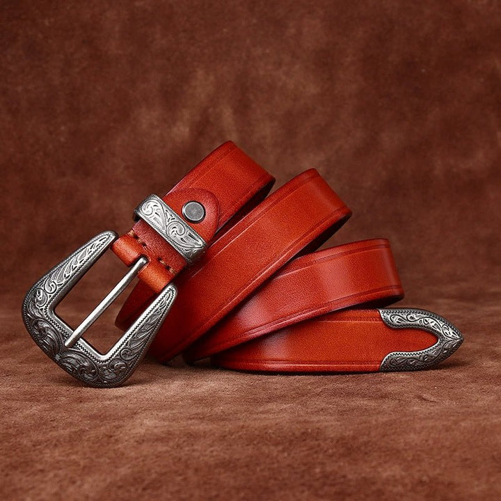 Sunder – Antique Finish Leather Belt - Hilltop Nord