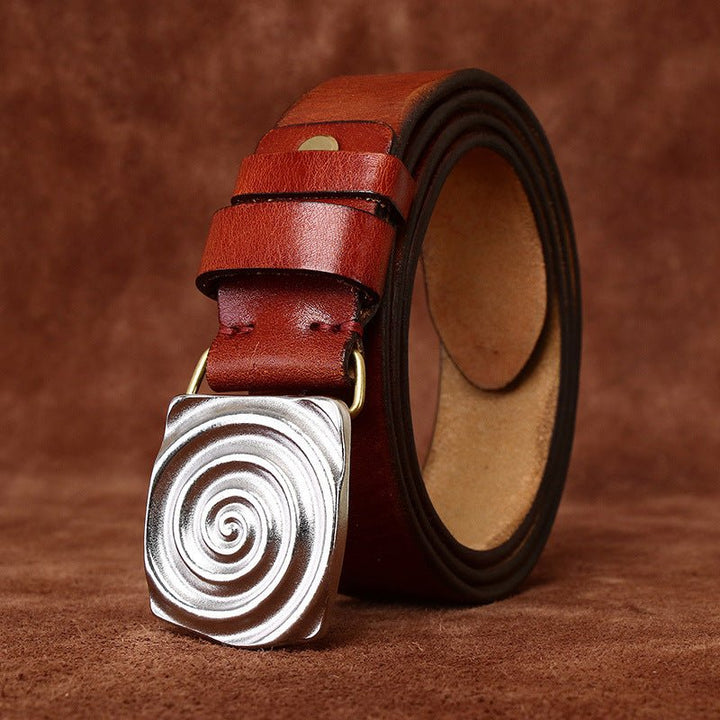 Boulderstep – Spiral Plate Leather Belt - Hilltop Nord