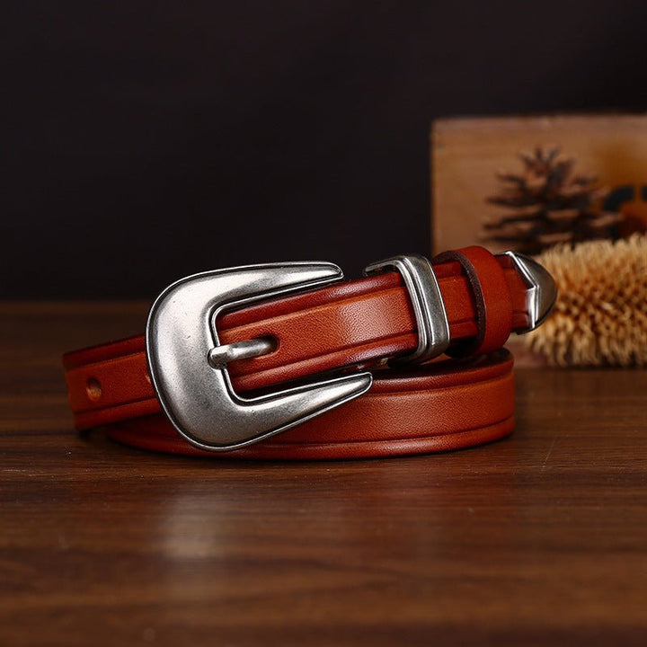 Dovetail – Slim Pin Buckle Leather Belt - Hilltop Nord