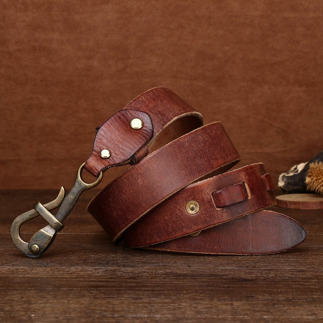 Gavel – Antique Lock Buckle Leather Belt - Hilltop Nord