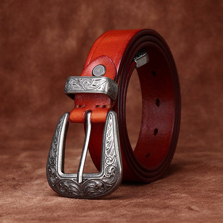 Sunder – Antique Finish Leather Belt - Hilltop Nord