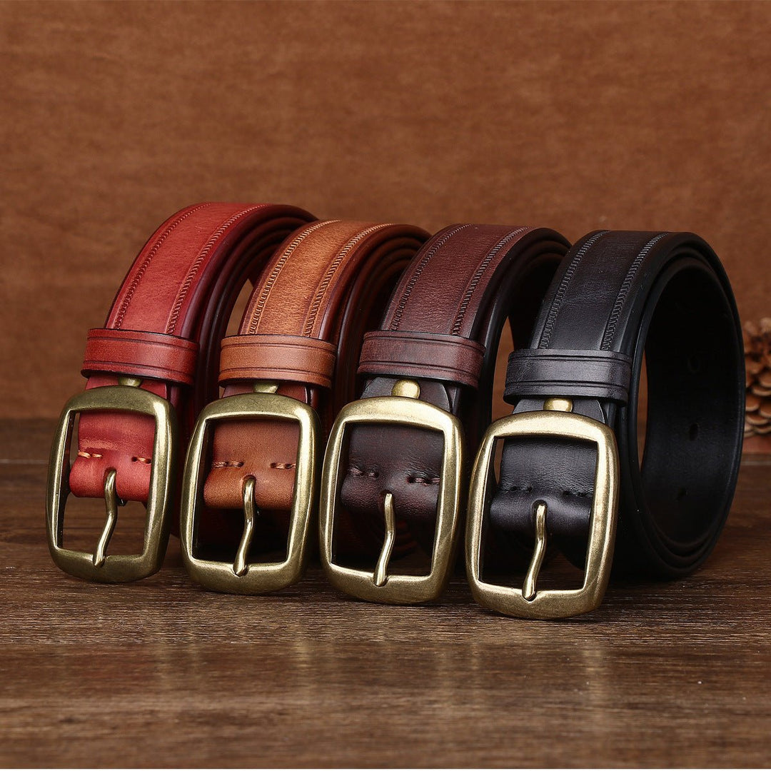 Tarn – Distressed Pin Buckle Leather Belt - Hilltop Nord