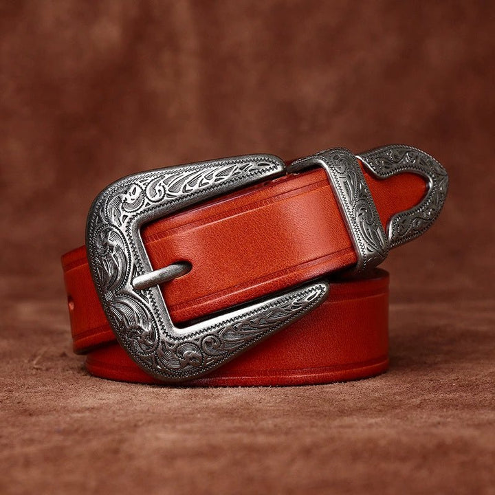 Sunder – Antique Finish Leather Belt - Hilltop Nord