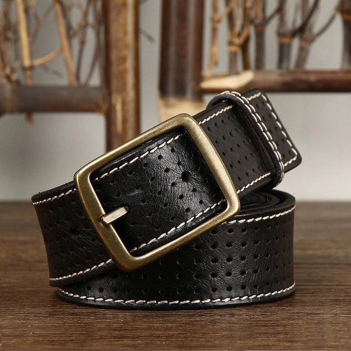 Thatcher – Perforated Leather Belt - Hilltop Nord