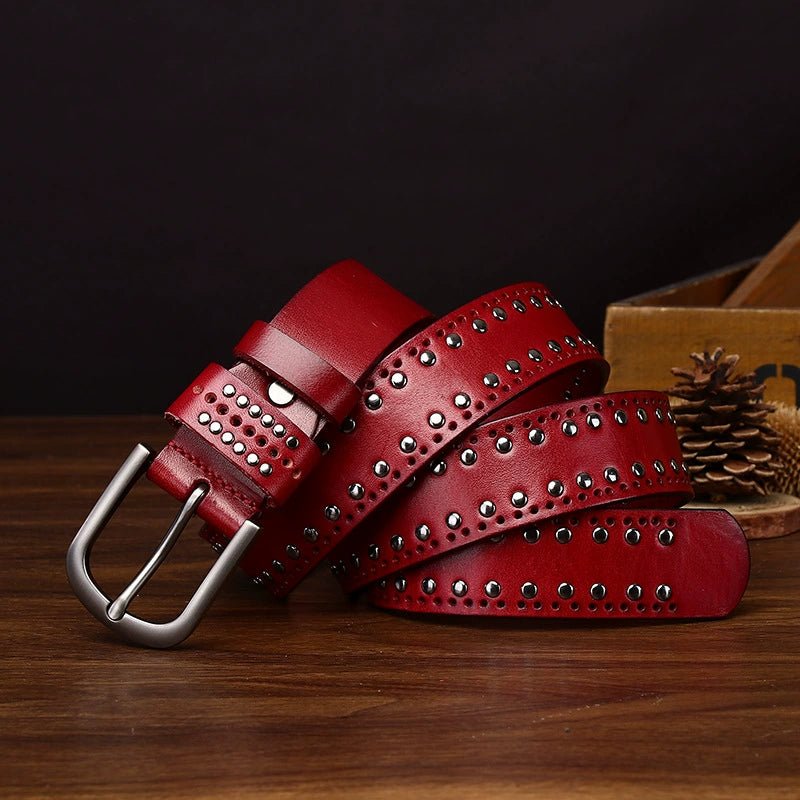 Rookstone – Studded Pin Buckle Leather Belt - Hilltop Nord