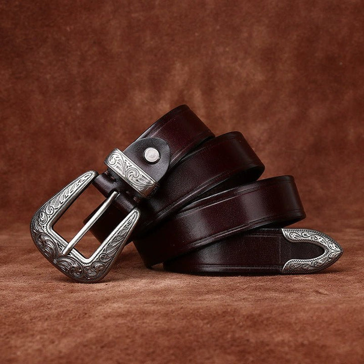 Sunder – Antique Finish Leather Belt - Hilltop Nord