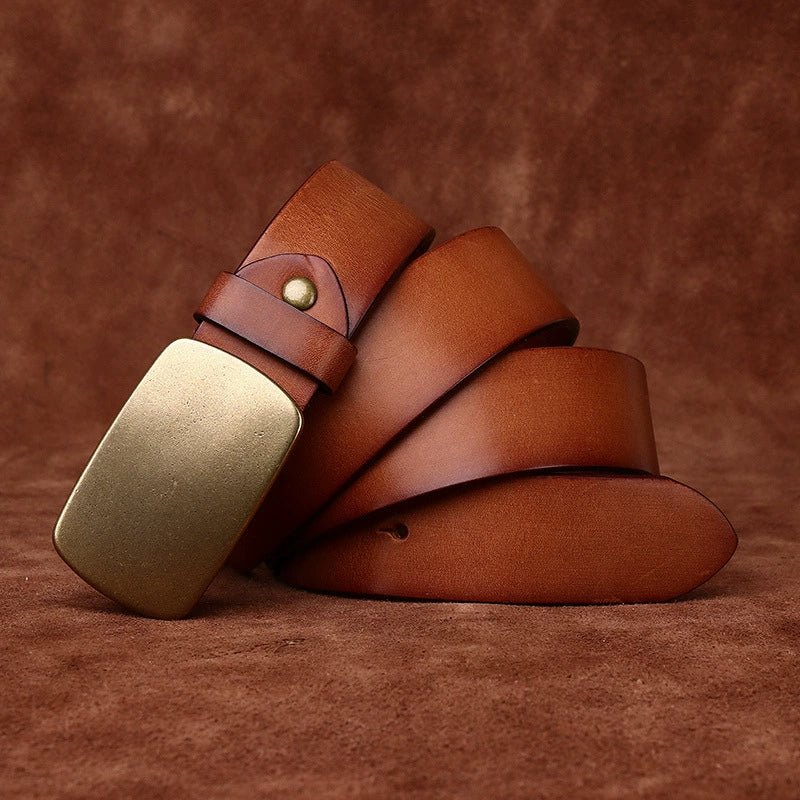 Kielder – Plate Buckle Leather Belt - Hilltop Nord