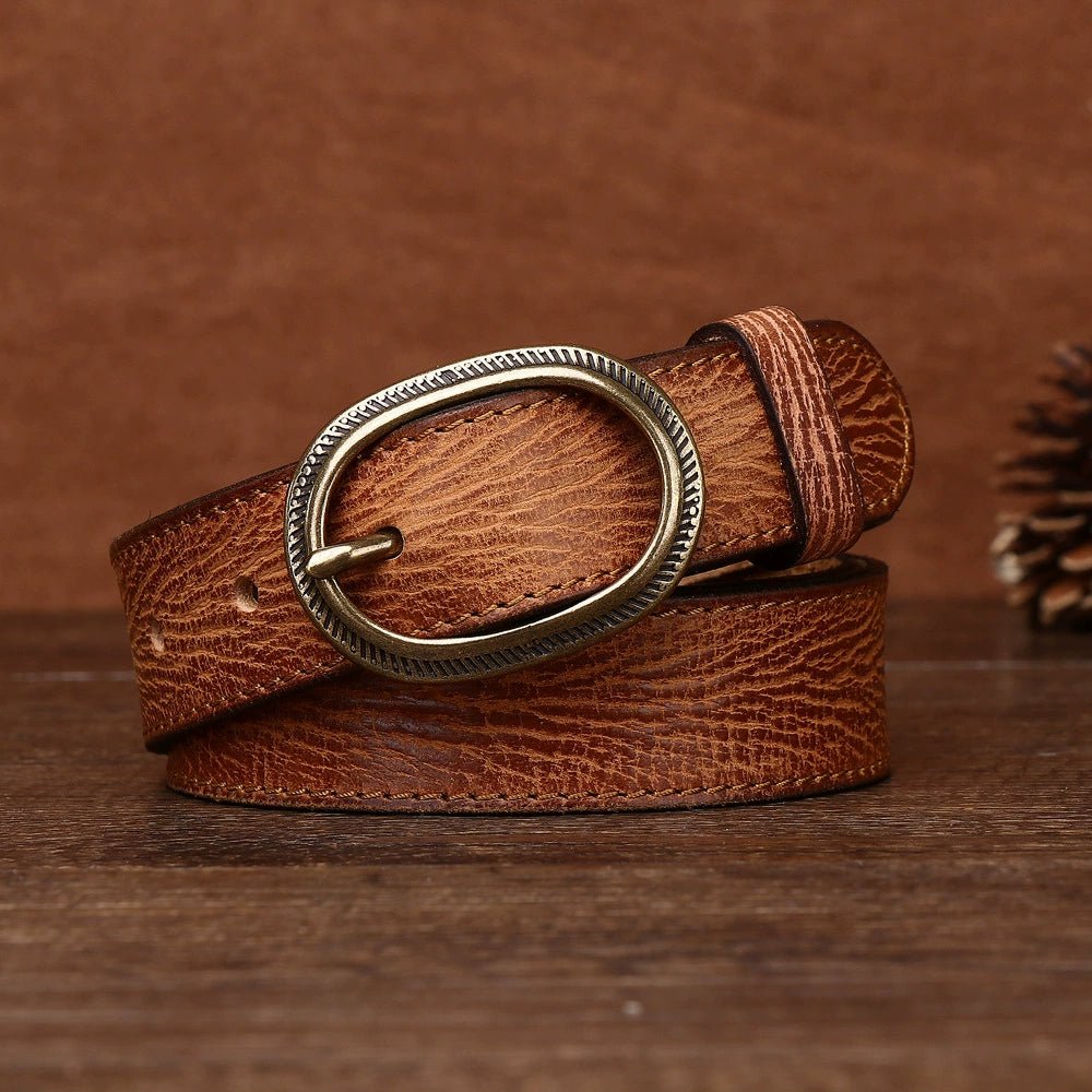 Wrenfield – Carved Buckle Leather Belt - Hilltop Nord