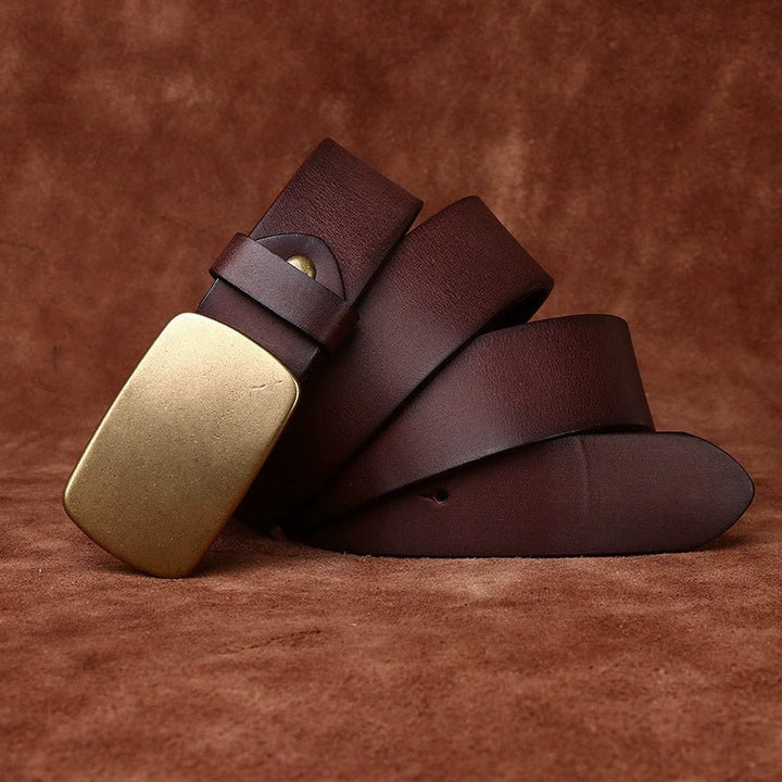 Kielder – Plate Buckle Leather Belt - Hilltop Nord