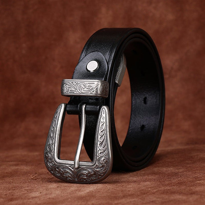 Sunder – Antique Finish Leather Belt - Hilltop Nord