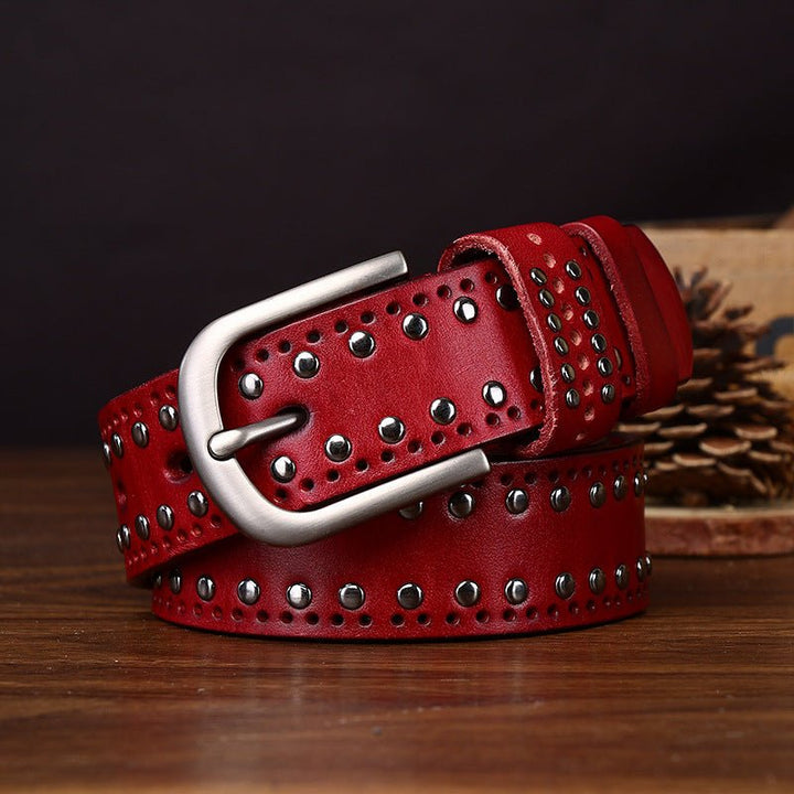 Rookstone – Studded Pin Buckle Leather Belt - Hilltop Nord