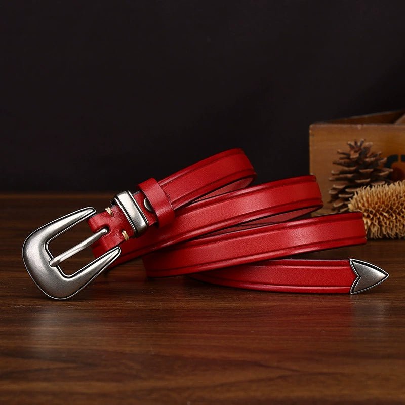 Dovetail – Slim Pin Buckle Leather Belt - Hilltop Nord