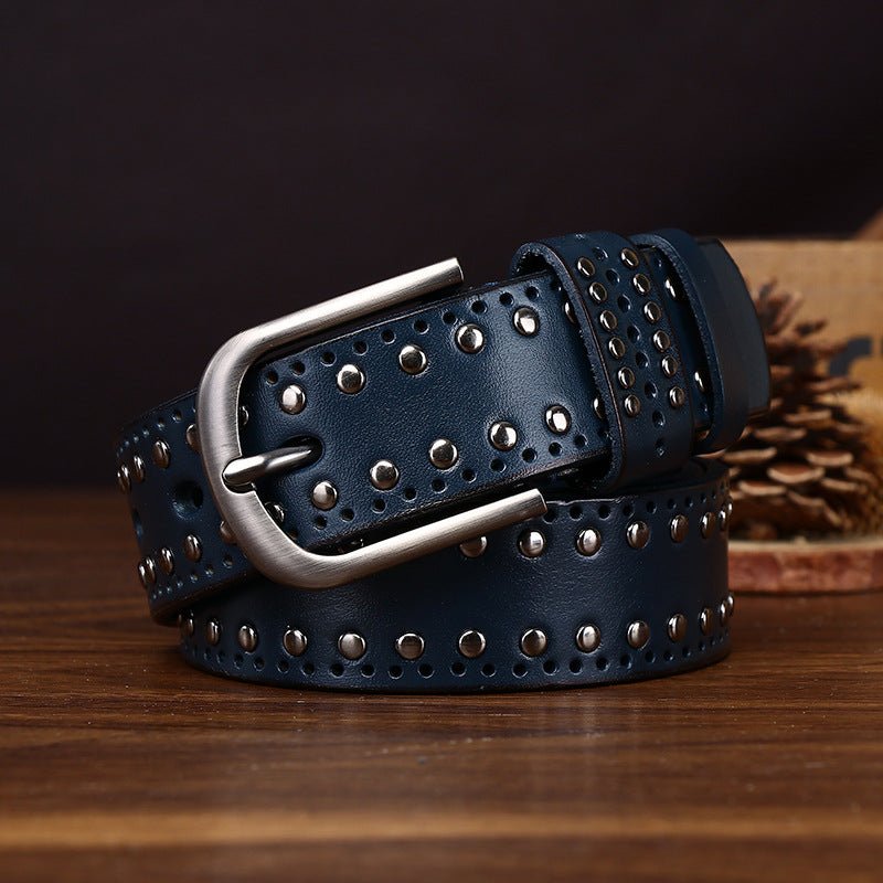 Rookstone – Studded Pin Buckle Leather Belt - Hilltop Nord