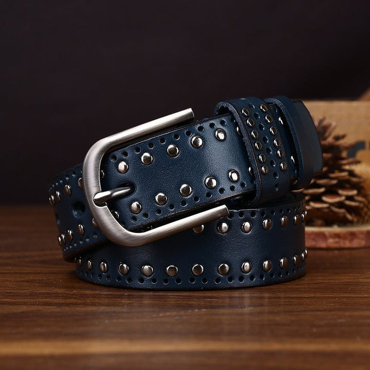 Rookstone – Studded Pin Buckle Leather Belt - Hilltop Nord