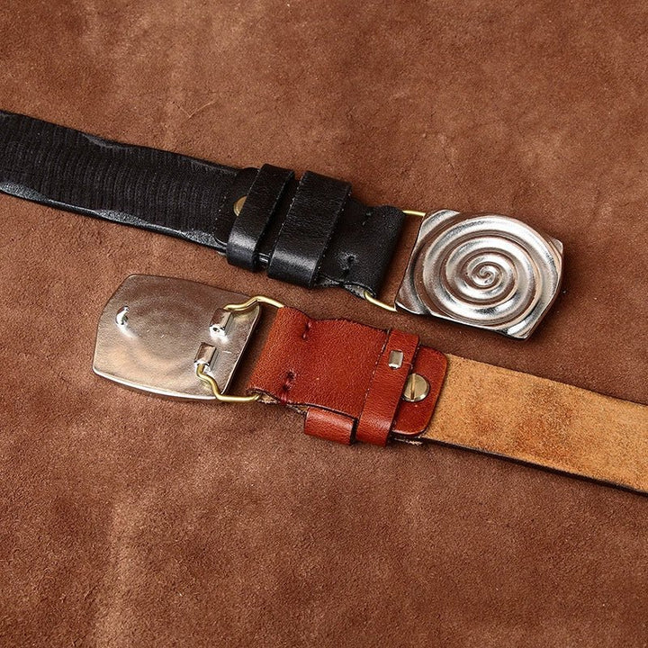 Boulderstep – Spiral Plate Leather Belt - Hilltop Nord