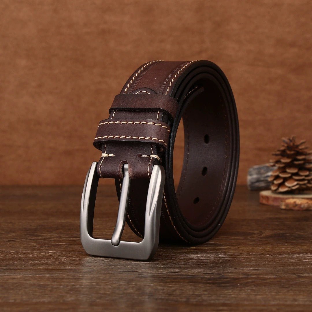 Gravelton – Distressed Pin Buckle Leather Belt - Hilltop Nord