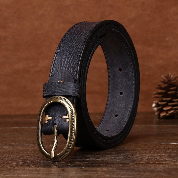 Wrenfield – Carved Buckle Leather Belt - Hilltop Nord