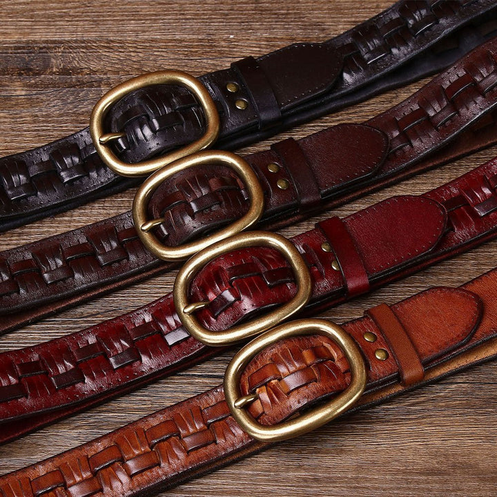 Fendall – Woven Pin Buckle Leather Belt - Hilltop Nord