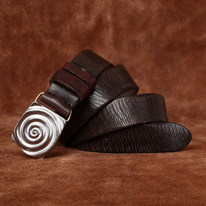 Boulderstep – Spiral Plate Leather Belt - Hilltop Nord