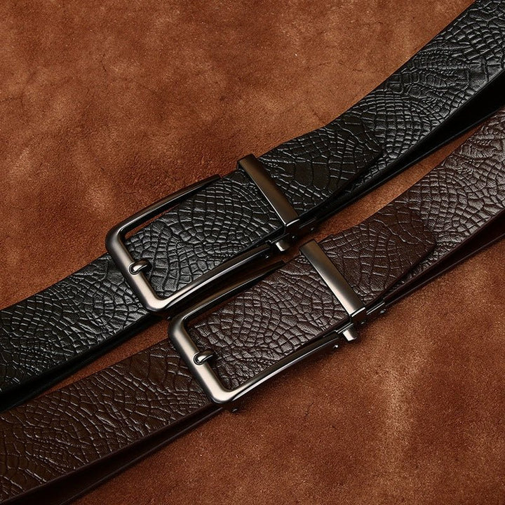 Keld – Embossed Leather Belt - Hilltop Nord