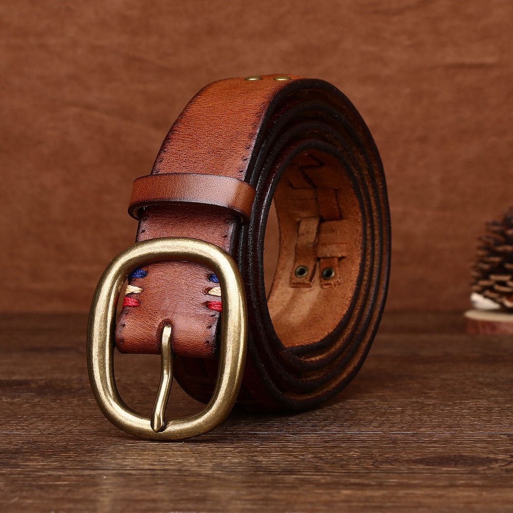 Fendall – Woven Pin Buckle Leather Belt - Hilltop Nord