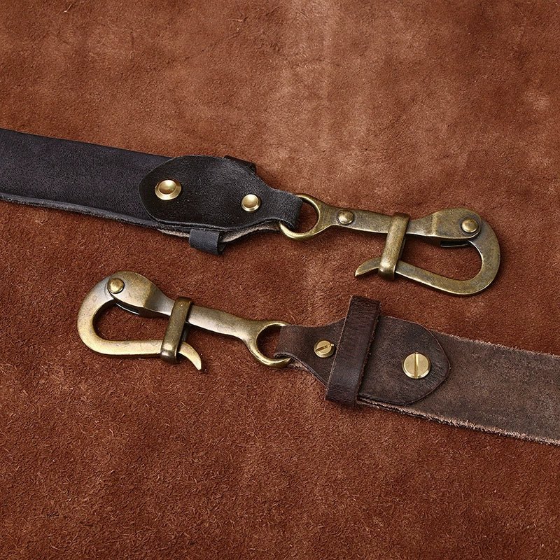 Brasswood – Retro Lock Buckle Leather Belt - Hilltop Nord