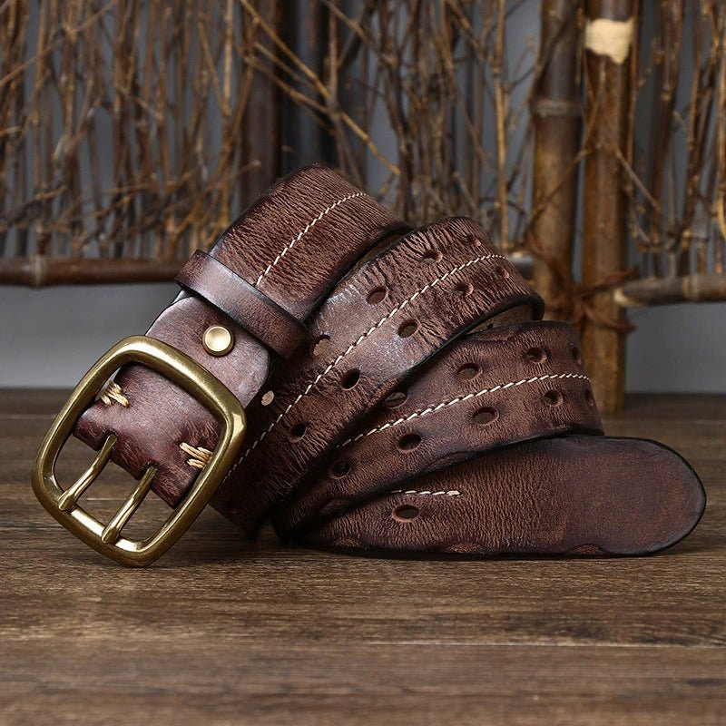 Moorcross – Double Prong Leather Belt - Hilltop Nord