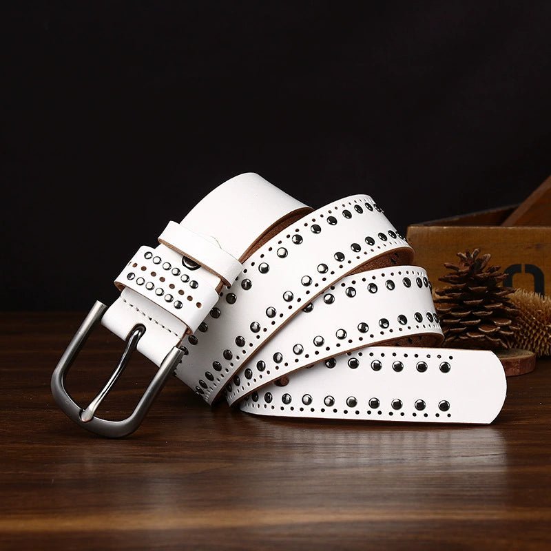 Rookstone – Studded Pin Buckle Leather Belt - Hilltop Nord