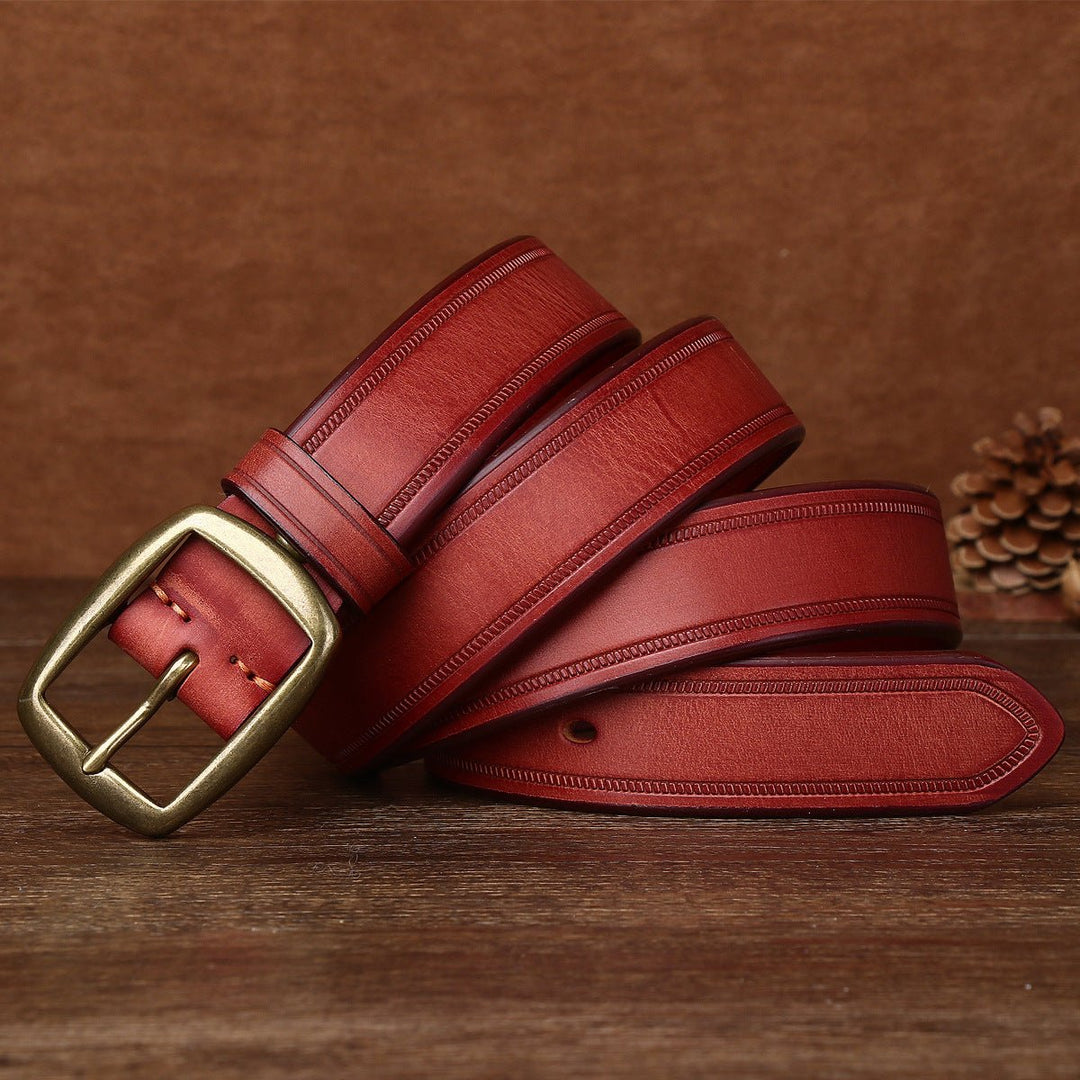 Tarn – Distressed Pin Buckle Leather Belt - Hilltop Nord