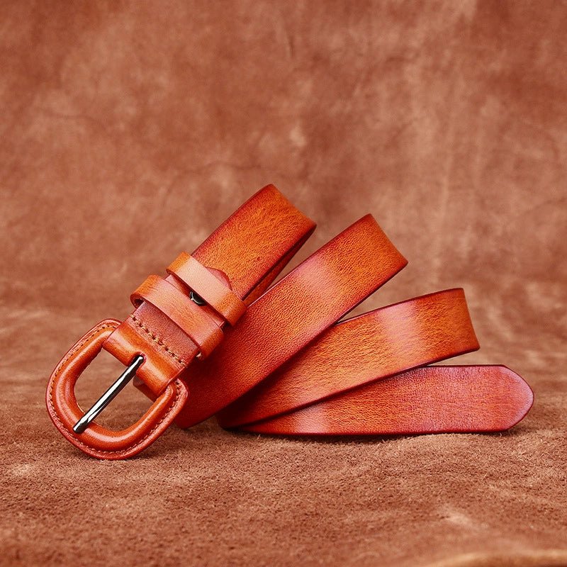 Lochlan – Retro Pin Buckle Leather Belt - Hilltop Nord