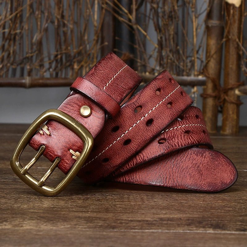 Moorcross – Double Prong Leather Belt - Hilltop Nord